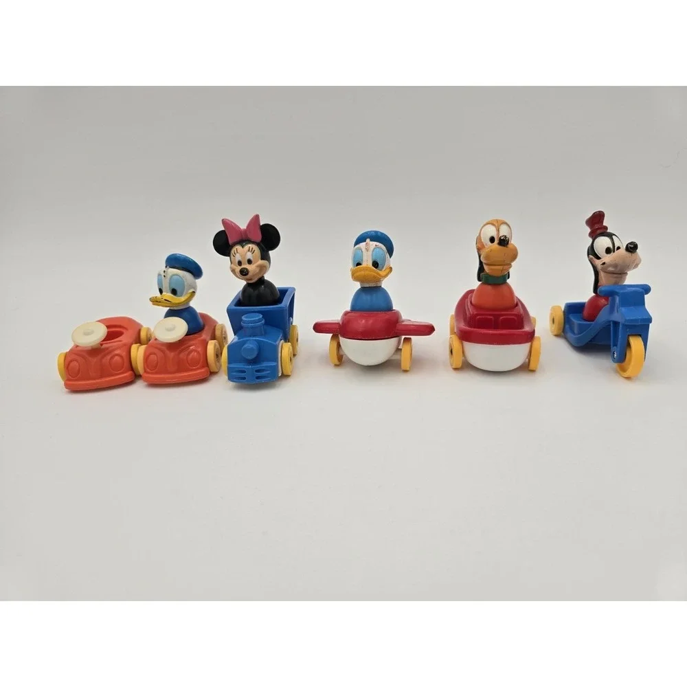 Vtg Ilco Disney figures & vehicles fits Little‎ people Donald Minnie Goofy Pluto